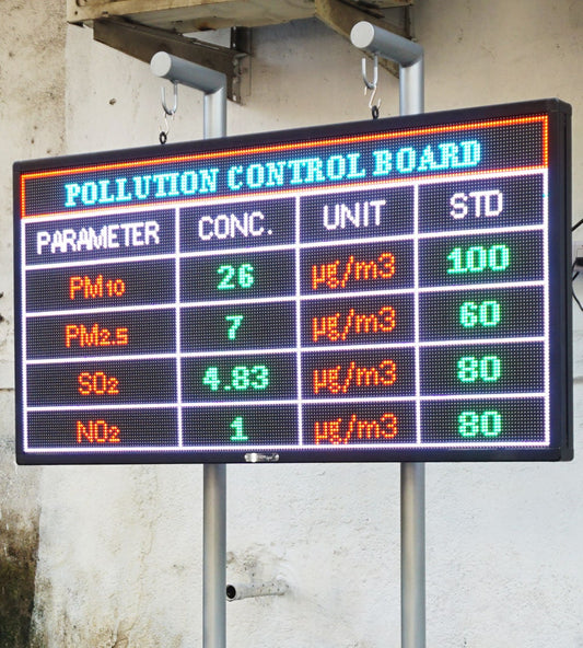 4 x 2 ft Pollution Parameter Display Board P6 Outdoor Industry Air Quality Display