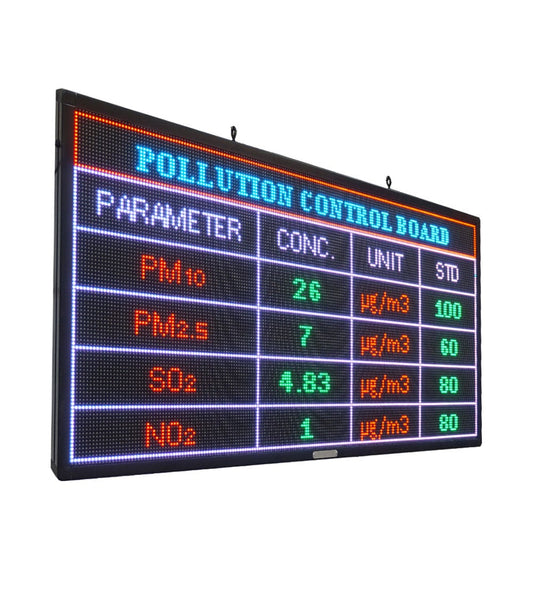 4 x 2 ft Pollution Parameter Display Board P6 Outdoor Industry Air Quality Display
